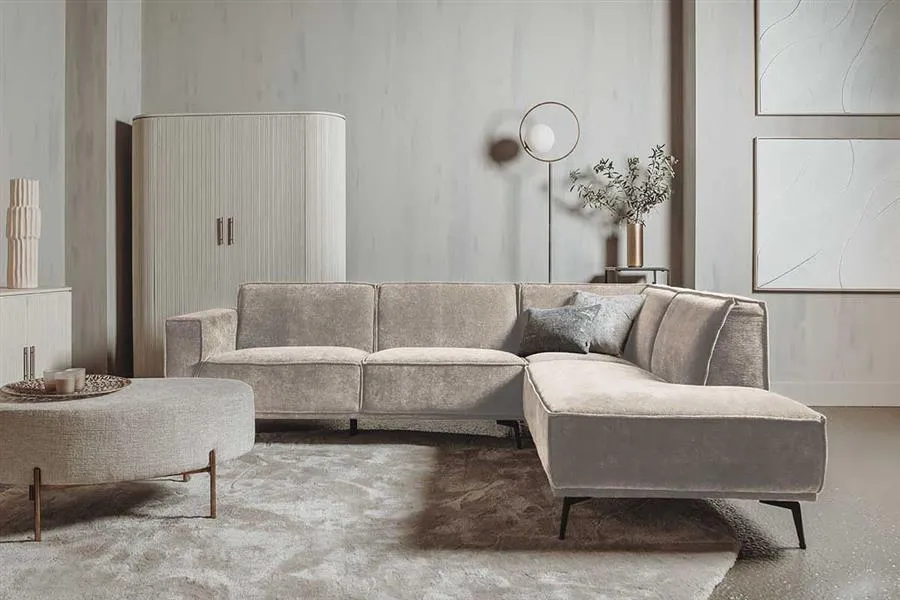Leeds 2 5-AL + Ottoman R - City 120 Beige Speciale Aanbieding